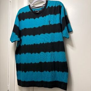 Vintage Vans x Johnny Layton tie dye striped tshirt - size medium